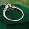 1 Carat Pear Cut Emerald Infinity Pavé Diamond Engagement Ring (5)