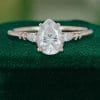 1.2ct Pear Cut Moissanite Engagement Ring • Vintage Rose Gold (2)