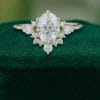 1.5 Carat Oval Cut Moissanite Engagement Ring Featuring Arc Cluster Accents (1)