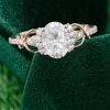 1.5 Carat Oval Cut Moissanite Pavé Infinity Engagement Ring for a Timeless Look (1)