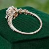 1.5 Carat Oval Cut Moissanite Pavé Infinity Engagement Ring for a Timeless Look (6)