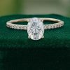 1.5 Carat Oval Moissanite Engagement Ring – Half Eternity Pavé Setting (2)