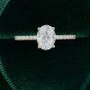 1.5 Carat Oval Moissanite Engagement Ring – Half Eternity Pavé Setting (4)