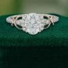 1.5CT Oval Cut Moissanite Infinity Pavé Engagement Ring – Elegant Twist of Forever (2)