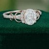 1.5CT Oval Cut Moissanite Infinity Pavé Engagement Ring – Elegant Twist of Forever (3)