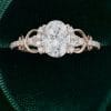 1.5CT Oval Cut Moissanite Infinity Pavé Engagement Ring – Elegant Twist of Forever (4)