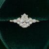 1.5CT Pear Cut Moissanite Classic Side Stone Engagement Ring — Timeless Brilliance with Modern Grace (3)