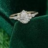 1.5CT Pear Cut Moissanite Classic Side Stone Engagement Ring — Timeless Brilliance with Modern Grace (5)