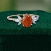 14K Rose Gold Engagement Ring Featuring Pear Shaped Sunstone and Moonstone (3)