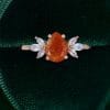 14K Rose Gold Engagement Ring Featuring Pear Shaped Sunstone and Moonstone (4)