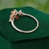 14K Rose Gold Engagement Ring Featuring Pear Shaped Sunstone and Moonstone (5)
