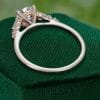 1CT Round Cut Moissanite Engagement Ring with Diamond Accents – Unique Bridal Jewelry (5)