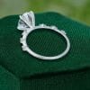 2 CT Oval Cut Moissanite Engagement Ring with Unique Distance Band (6)