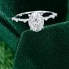 2 CT Oval Cut Moissanite Engagement Ring with Unique Distance Band (7)