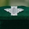 2 Carat Emerald Cut Moissanite Engagement Ring with Classic Side Stones (2)