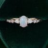 Asteria Oval Cut Natural Opal Dainty Engagement Ring with Trio Side Stones (5)