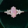 Blossom-Inspired Marquise Pink Opal Promise Ring with Moissanite Details (3)