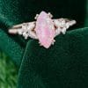 Blossom-Inspired Marquise Pink Opal Promise Ring with Moissanite Details (5)