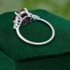 Classic Cluster 2 Carat Round Cut Ruby Engagement Ring (5)