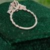Classic Oval Cut Morganite Bridal Ring with Twisted Band Detailing (2)