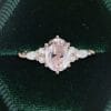Classic Oval Cut Morganite Bridal Ring with Twisted Band Detailing (3)