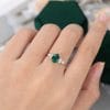 Classic Pear Cut Emerald Engagement Ring with Side Stones (2)