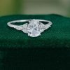 Classic Pear Shaped White Sapphire Ring in White Gold Setting (2)