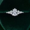 Classic Pear Shaped White Sapphire Ring in White Gold Setting (3)