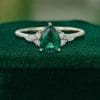 Classic Vintage Pear Shaped Emerald Ring – Romantic Anniversary Jewelry (2)
