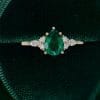 Classic Vintage Pear Shaped Emerald Ring – Romantic Anniversary Jewelry (4)