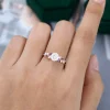 Classic Yellow Gold Moissanite Engagement Ring for Her with Vintage Style (1)