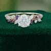 Classic Yellow Gold Moissanite Engagement Ring for Her with Vintage Style (2)