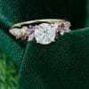 Classic Yellow Gold Moissanite Engagement Ring for Her with Vintage Style.00