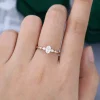 Dainty Glow Half Carat Oval Cut Moissanite Promise Ring