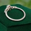 Dainty Glow Half Carat Oval Cut Moissanite Promise Ring (5)