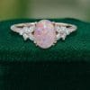 Delicate Oval Cut Lab Pink Opal Engagement Ring – Nature’s Blossom Edition (1)