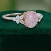 Delicate Oval Cut Lab Pink Opal Engagement Ring – Nature’s Blossom Edition (2)