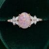 Delicate Oval Cut Lab Pink Opal Engagement Ring – Nature’s Blossom Edition (3)