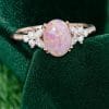 Delicate Oval Cut Lab Pink Opal Engagement Ring – Nature’s Blossom Edition (5)