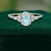 Dreamy Oval Moonstone Engagement Ring in Yellow Gold (2)