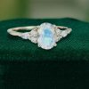 Dreamy Oval Moonstone Engagement Ring in Yellow Gold (3)