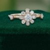 Elegant Floral Moissanite Promise Ring – A Unique Symbol of Love (1)