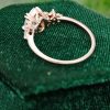 Elegant Pear Shaped Moissanite Engagement Ring Double Claw Setting Design .(1)