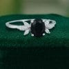Elegant Sterling Silver Oval Black Onyx Ring – Engagement (3)