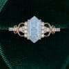Elongated Hexagon Cut Lab Opal Infinity Pavé Engagement & Promise Ring (4)