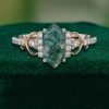 Elongated Hexagon Moss Agate Ring – A Timeless Symbol of Love (3)
