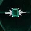 Emerald Cut Emerald Vintage Engagement Ring – White Gold (4)