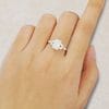 Emerald Cut Moissanite Engagement Ring with Marquise Side Stones (2)