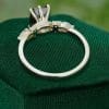 Emerald Cut Smoky Quartz Cluster Engagement Ring – Unique Birthday Gift for Her (1)