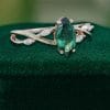 Eternal Embrace Marquise Cut Emerald Engagement Ring with Diamond Split Shank (3)